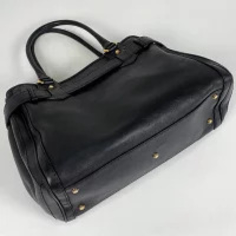 Gucci handbag black shoulder running tote leather bag GG Black